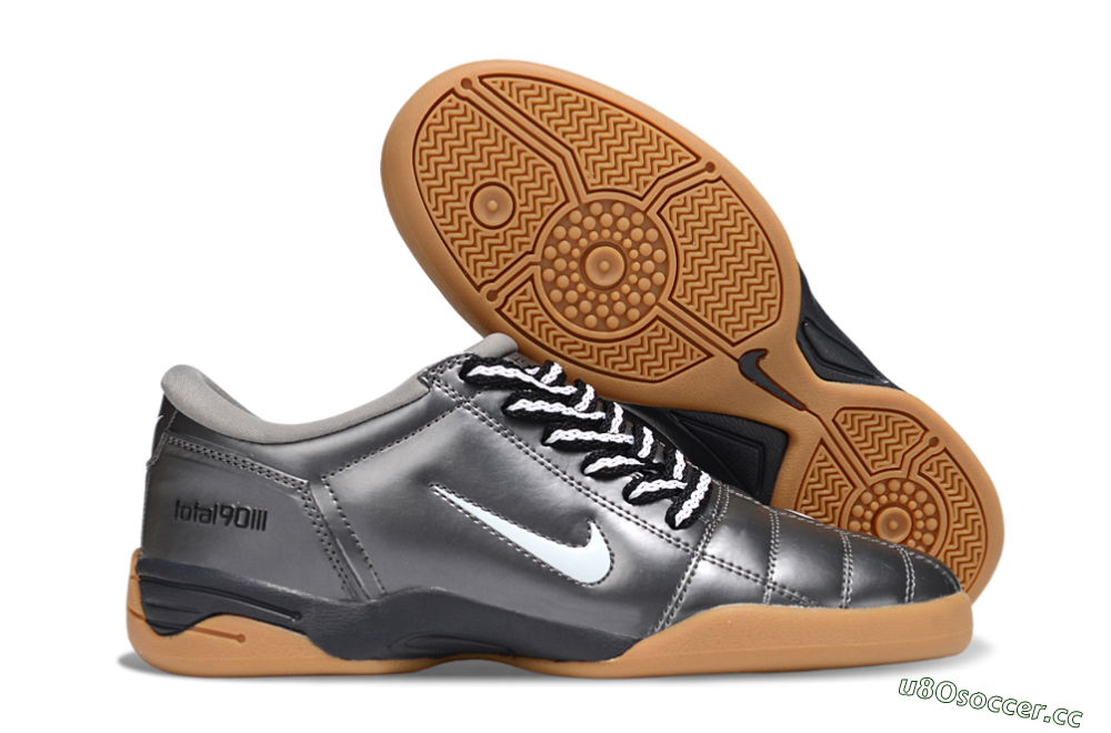 Men's Nike Total 90 II IC Indoor & Futsal Low-Tops Football Shoes - Grey/White 2