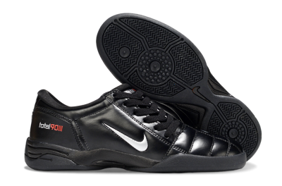 Men's Nike Total 90 II IC Indoor & Futsal Low-Tops Football Shoes - Black/White/Red