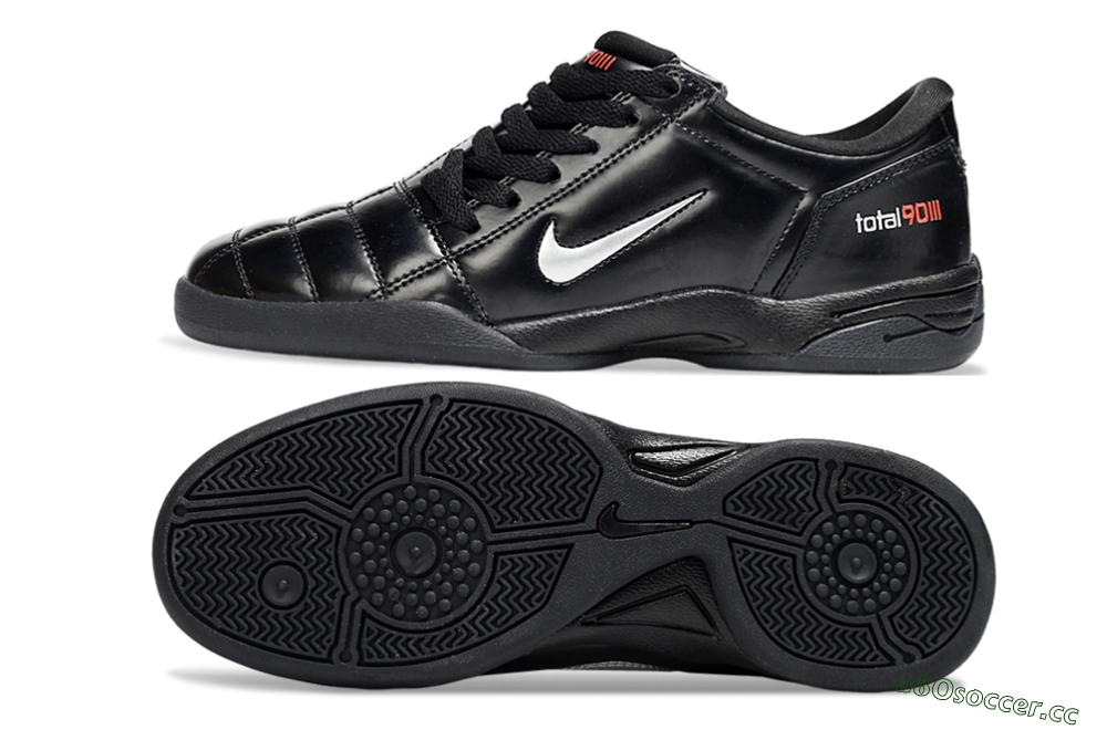 Men's Nike Total 90 II IC Indoor & Futsal Low-Tops Football Shoes - Black/White/Red 1