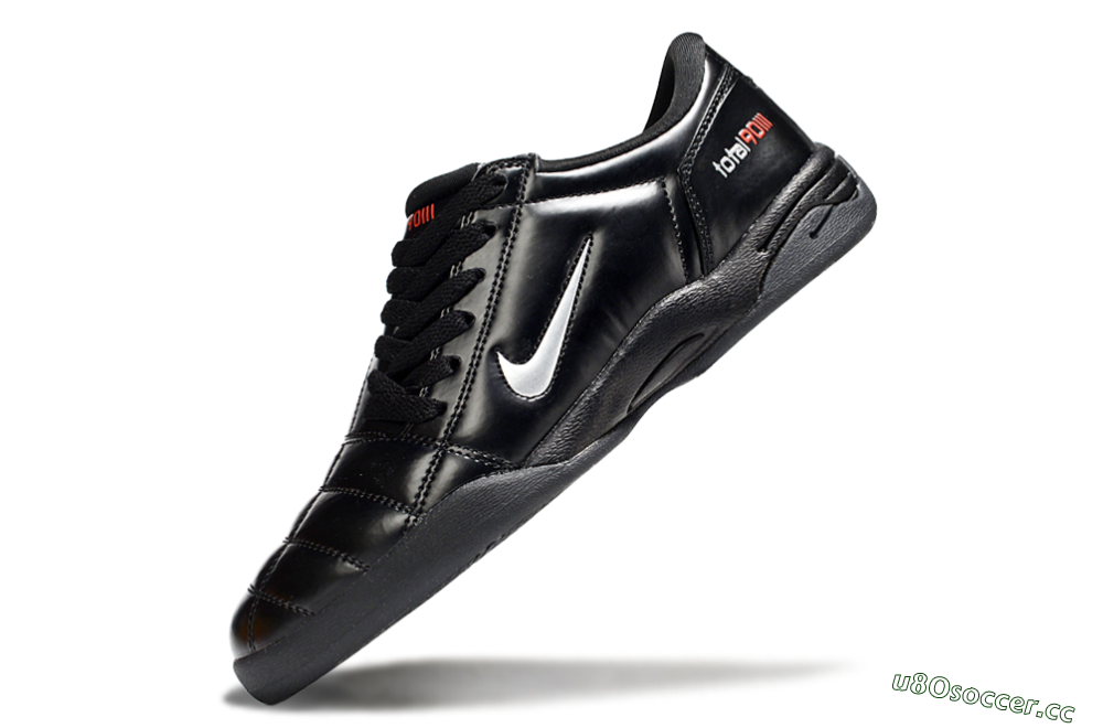 Men's Nike Total 90 II IC Indoor & Futsal Low-Tops Football Shoes - Black/White/Red 5