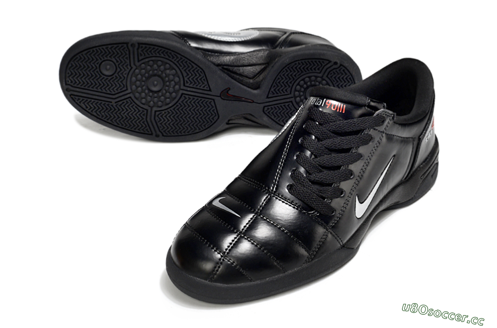Men's Nike Total 90 II IC Indoor & Futsal Low-Tops Football Shoes - Black/White/Red 3