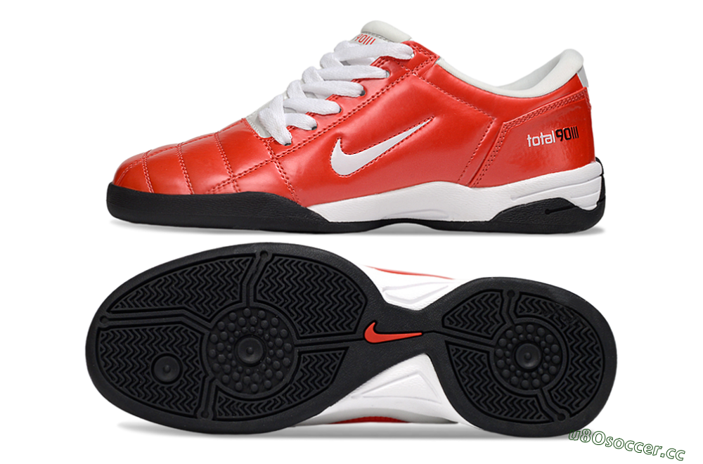 Men's Nike Total 90 II IC Indoor & Futsal Low-Tops Football Shoes - Red/White/Black 1