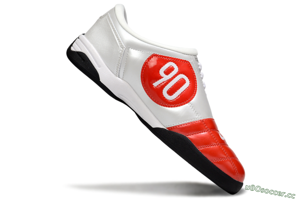 Men's Nike Total 90 II IC Indoor & Futsal Low-Tops Football Shoes - Red/White/Black 4