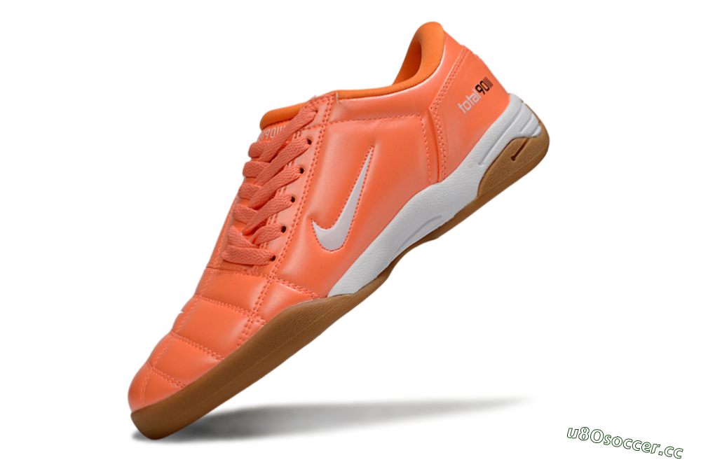 Men's Nike Total 90 II IC Indoor & Futsal Low-Tops Football Shoes - Orange/White/Brown 5