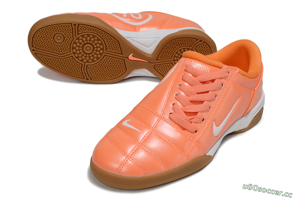 Men's Nike Total 90 II IC Indoor & Futsal Low-Tops Football Shoes - Orange/White/Brown 3