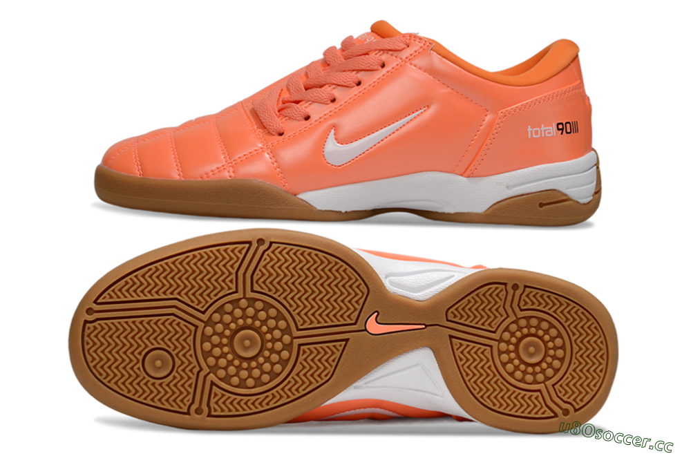Men's Nike Total 90 II IC Indoor & Futsal Low-Tops Football Shoes - Orange/White/Brown 1