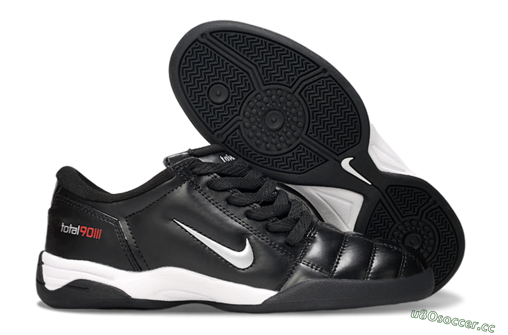 Men's Nike Total 90 II IC Indoor & Futsal Low-Tops Football Shoes - Black/White 2