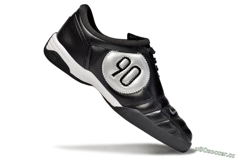 Men's Nike Total 90 II IC Indoor & Futsal Low-Tops Football Shoes - Black/White 4