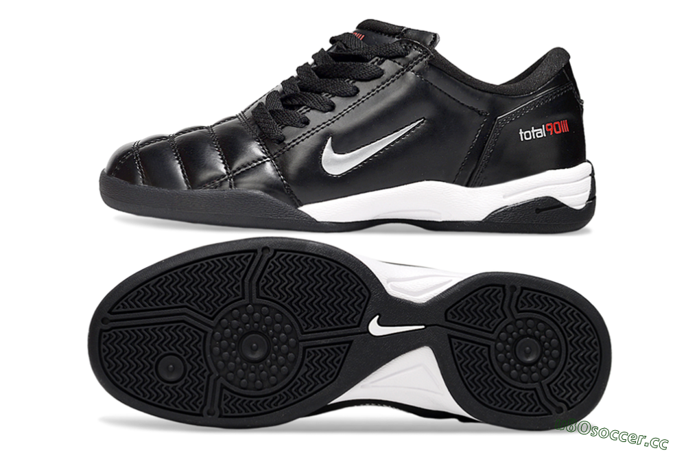 Men's Nike Total 90 II IC Indoor & Futsal Low-Tops Football Shoes - Black/White 1