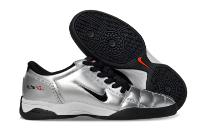 Men's Nike Total 90 II IC Indoor & Futsal Low-Tops Football Shoes - Silver/Black/White