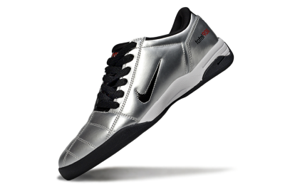 Men's Nike Total 90 II IC Indoor & Futsal Low-Tops Football Shoes - Silver/Black/White
