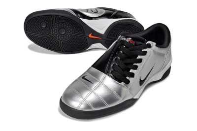 Men's Nike Total 90 II IC Indoor & Futsal Low-Tops Football Shoes - Silver/Black/White