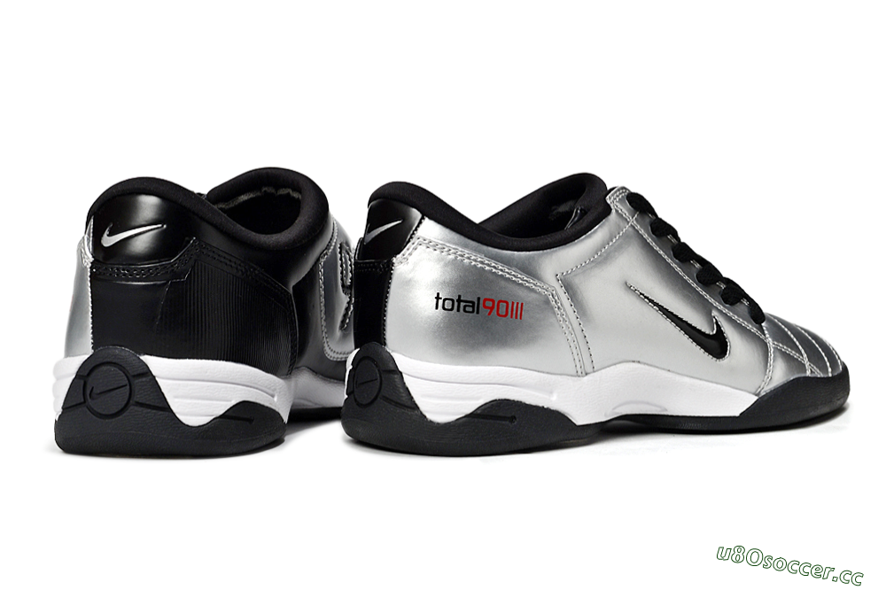 Men's Nike Total 90 II IC Indoor & Futsal Low-Tops Football Shoes - Silver/Black/White 6