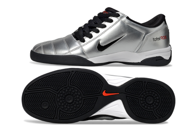 Men's Nike Total 90 II IC Indoor & Futsal Low-Tops Football Shoes - Silver/Black/White