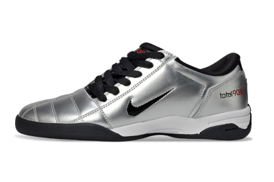 Men's Nike Total 90 II IC Indoor & Futsal Low-Tops Football Shoes - Silver/Black/White