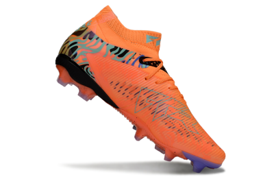 Men's Puma Future 8 Ultimate FG Firm Ground Low-Tops Football Boots - Orange/Blue/Black