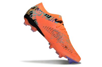 Men's Puma Future 8 Ultimate FG Firm Ground Low-Tops Football Boots - Orange/Blue/Black