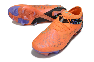 Men's Puma Future 8 Ultimate FG Firm Ground Low-Tops Football Boots - Orange/Blue/Black