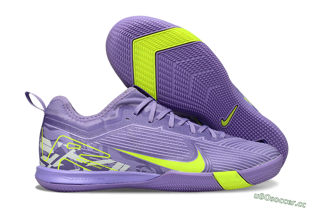 Men's Nike Air Zoom Mercurial Vapor 16 Pro IC Indoor & Futsal Low-Tops Football Shoes - Purple/Yellow/White 2