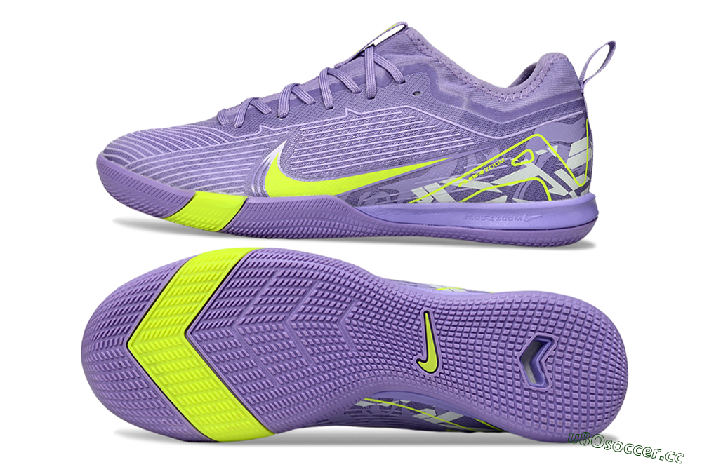 Men's Nike Air Zoom Mercurial Vapor 16 Pro IC Indoor & Futsal Low-Tops Football Shoes - Purple/Yellow/White 1