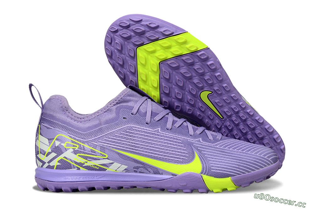 Unisex Nike Air Zoom Mercurial Vapor 16 Pro TF Artificial Turf Low-Tops Football Shoes - Purple/Yellow/White 2