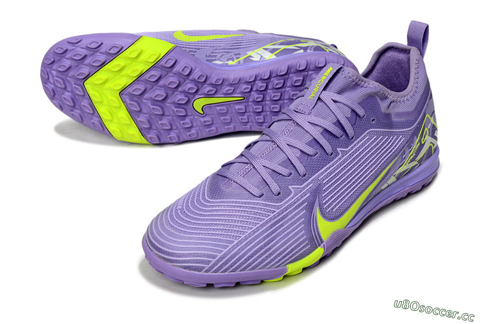 Unisex Nike Air Zoom Mercurial Vapor 16 Pro TF Artificial Turf Low-Tops Football Shoes - Purple/Yellow/White 3