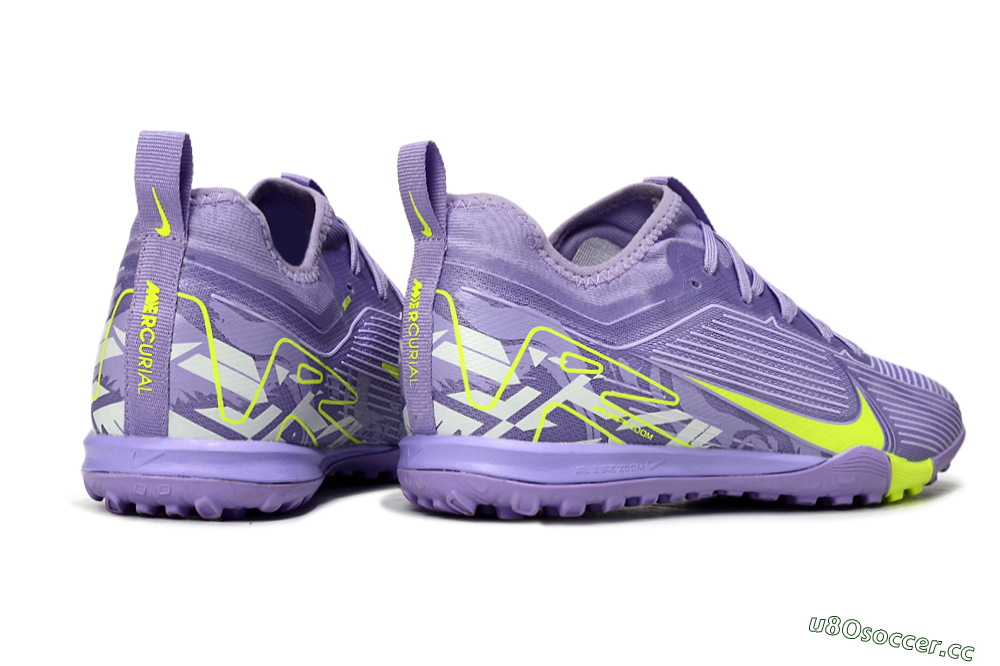 Unisex Nike Air Zoom Mercurial Vapor 16 Pro TF Artificial Turf Low-Tops Football Shoes - Purple/Yellow/White 6