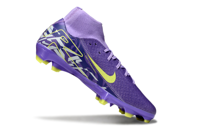 Men's Nike Air Zoom Mercurial Superfly 10 Academy FG Firm Ground High-Tops Football Boots - Purple/Yellow/White