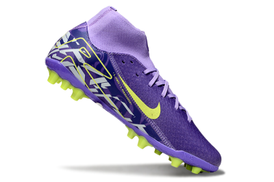 Men's Nike Air Zoom Mercurial Superfly 10 Academy AG Artificial Grass High-Tops Football Boots - Purple/Yellow/White