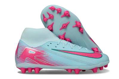 Men's Nike Air Zoom Mercurial Superfly 10 Academy AG Artificial Grass High-Tops Football Boots - Jade/Pink/Silver