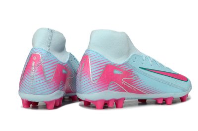 Men's Nike Air Zoom Mercurial Superfly 10 Academy AG Artificial Grass High-Tops Football Boots - Jade/Pink/Silver