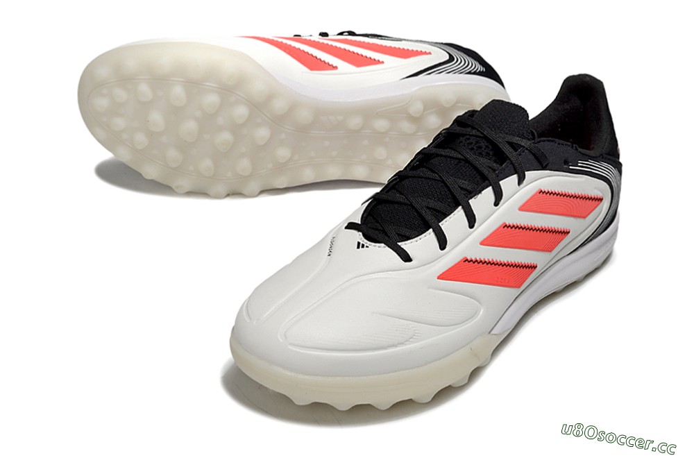 Men's Adidas Copa Gloro 2 TF Artificial Turf Low-Tops Football Shoes - White/Red/Black 3