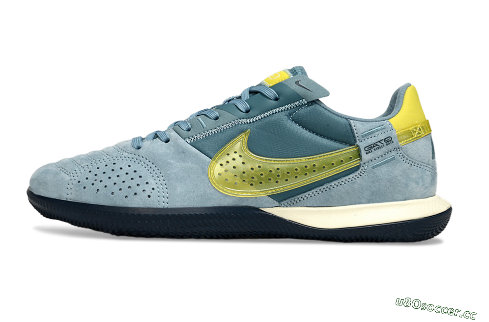 Men's Nike Street Gato IC Indoor & Futsal Low-Tops Football Shoes - Blue/Yellow 0