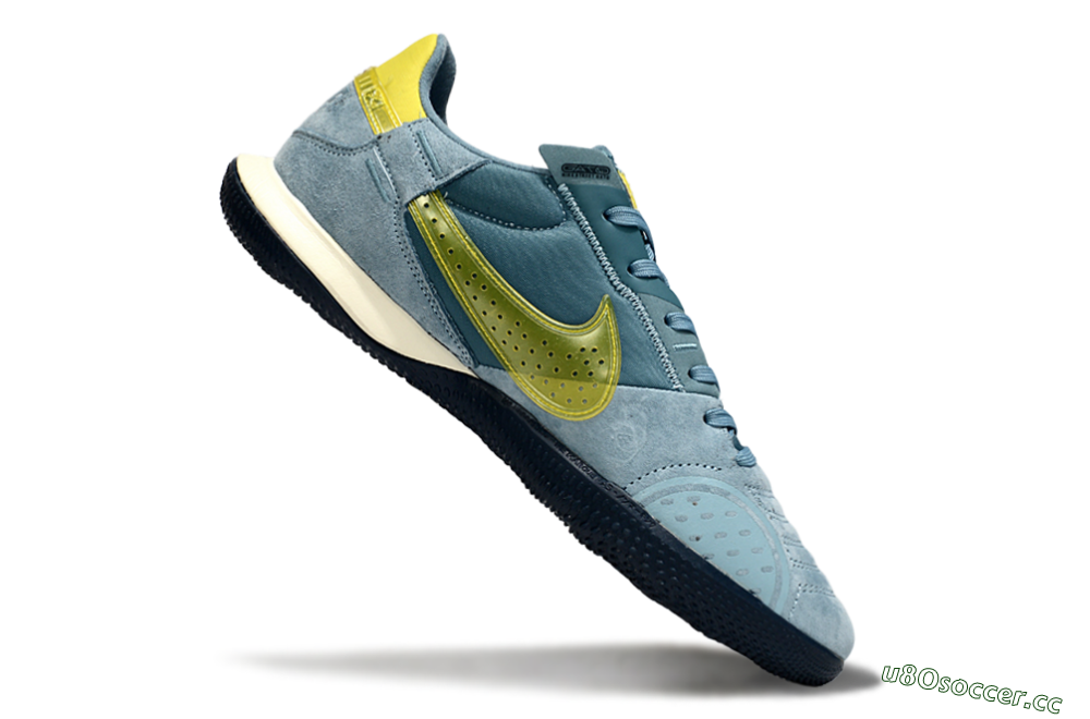 Men's Nike Street Gato IC Indoor & Futsal Low-Tops Football Shoes - Blue/Yellow 4