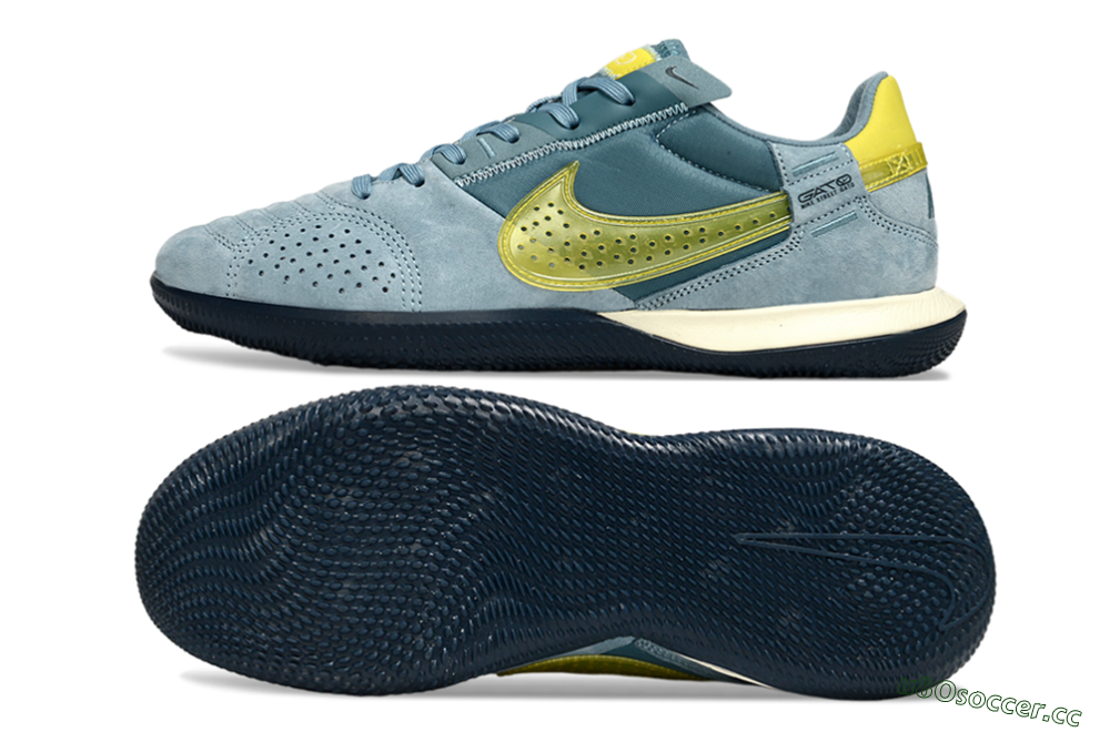 Men's Nike Street Gato IC Indoor & Futsal Low-Tops Football Shoes - Blue/Yellow 1