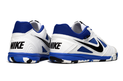 Men's Nike Lunar Gato 2 IC Indoor & Futsal Low-Tops Football Shoes - White/Blue/Black