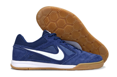 Men's Nike Lunar Gato 2 IC Indoor & Futsal Low-Tops Football Shoes - Blue/White