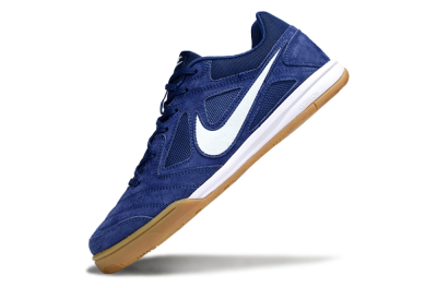 Men's Nike Lunar Gato 2 IC Indoor & Futsal Low-Tops Football Shoes - Blue/White