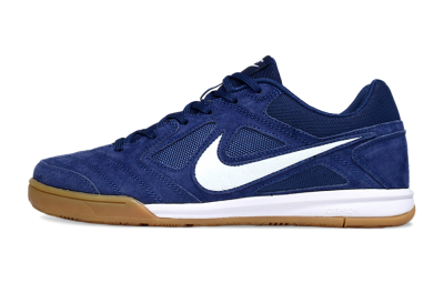 Men's Nike Lunar Gato 2 IC Indoor & Futsal Low-Tops Football Shoes - Blue/White