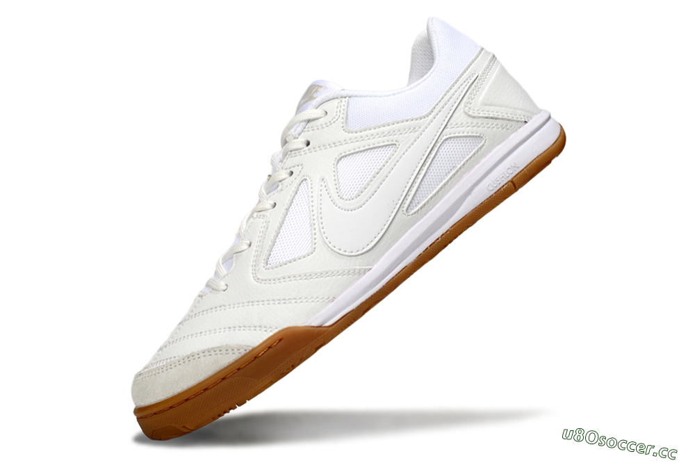 Men's Nike Lunar Gato 2 IC Indoor & Futsal Low-Tops Football Shoes - Beige/White 5