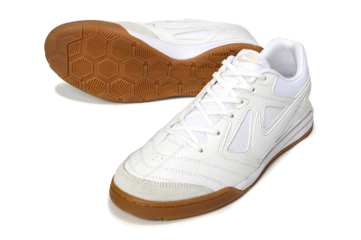Men's Nike Lunar Gato 2 IC Indoor & Futsal Low-Tops Football Shoes - Beige/White