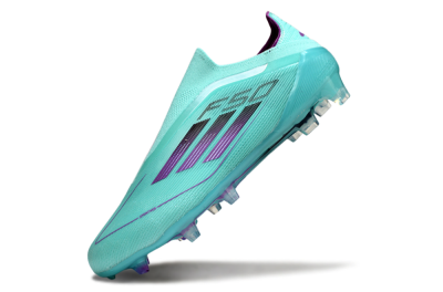 Men's Adidas F50 Elite Laceless FG Firm Ground Low-Tops Football Boots - Jade/Purple/Black
