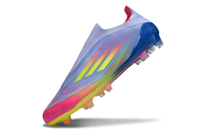 Men's Adidas F50 Elite Laceless FG Firm Ground Low-Tops Football Boots - Blue/Yellow/Red