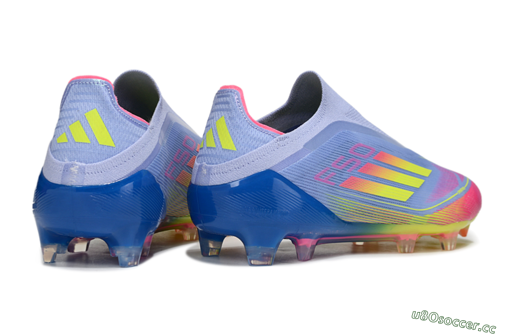 Men's Adidas F50 Elite Laceless FG Firm Ground Low-Tops Football Boots - Blue/Yellow/Red 6