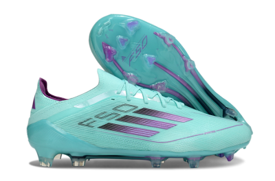 Men's Adidas F50 Elite FG Firm Ground Low-Tops Football Boots - Jade/Purple/Black