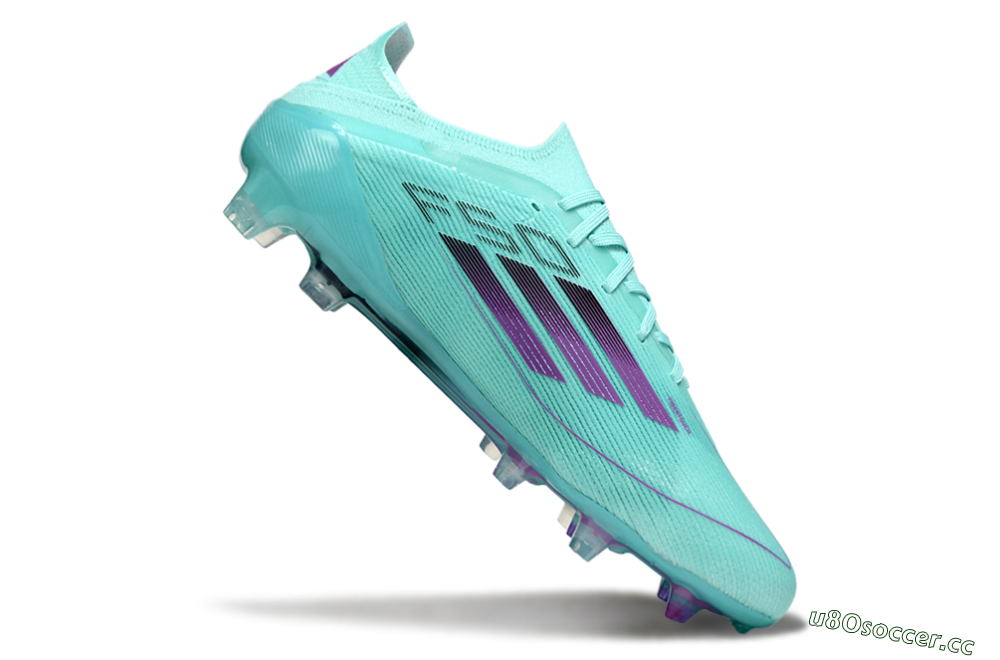 Men's Adidas F50 Elite FG Firm Ground Low-Tops Football Boots - Jade/Purple/Black 4