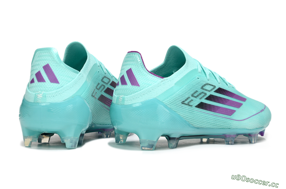 Men's Adidas F50 Elite FG Firm Ground Low-Tops Football Boots - Jade/Purple/Black 6