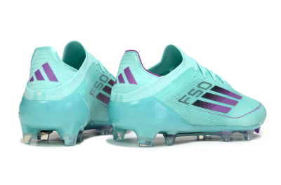 Men's Adidas F50 Elite FG Firm Ground Low-Tops Football Boots - Jade/Purple/Black