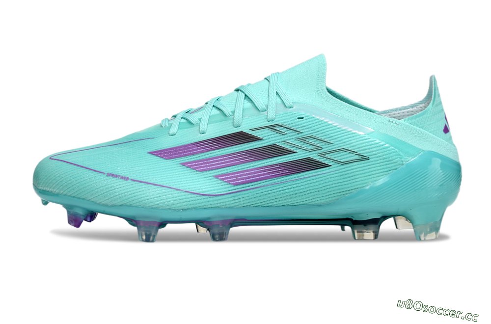 Men's Adidas F50 Elite FG Firm Ground Low-Tops Football Boots - Jade/Purple/Black 0