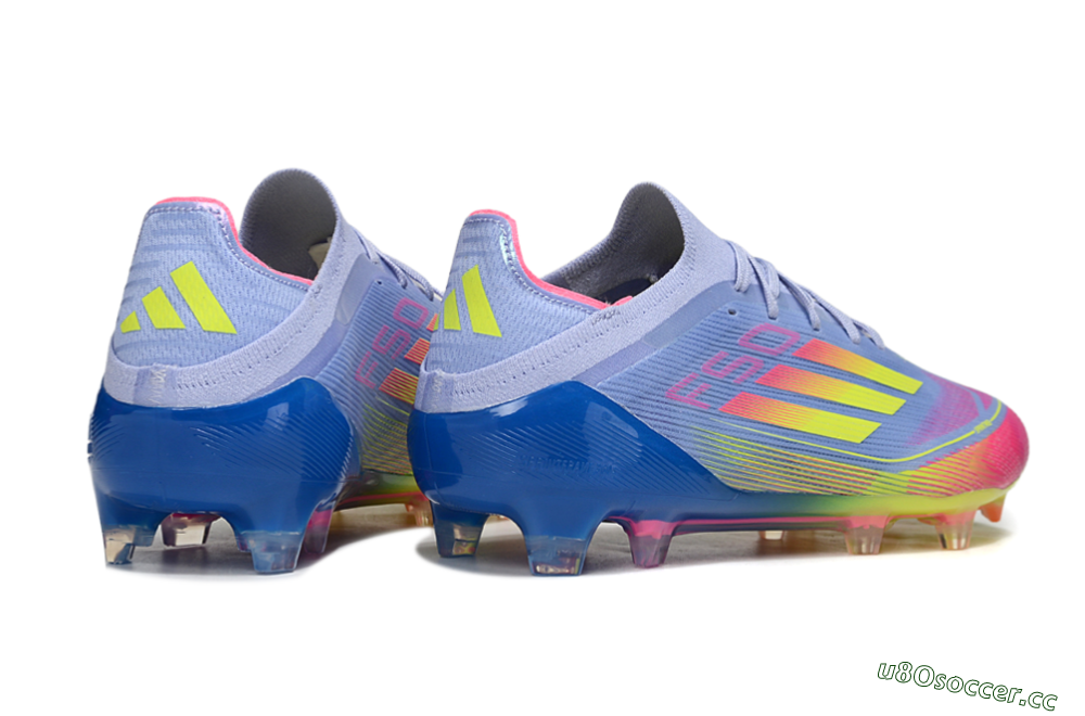 Men's Adidas F50 Elite FG Firm Ground Low-Tops Football Boots - Blue/Yellow/Pink 6